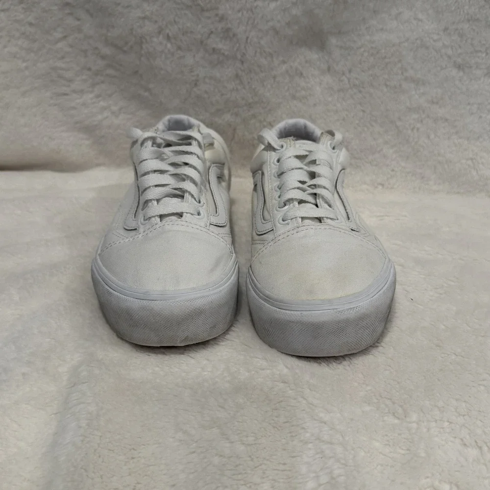 Vans Old Skool Platform Sneakers Men 6.5  Women 8.5 White Skater Casual 721356